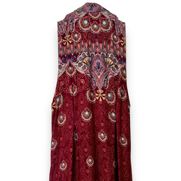 Free People Long bohemian printed vest, size small Beautiful design! - Picture 13 of 15